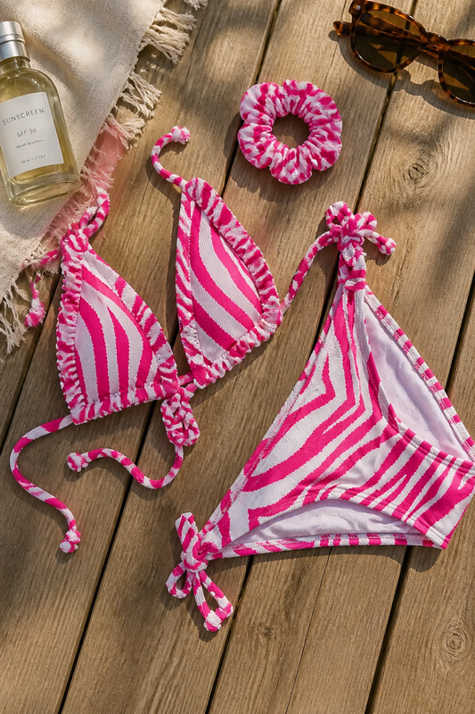 Bikiniset Fuchsia gestreept