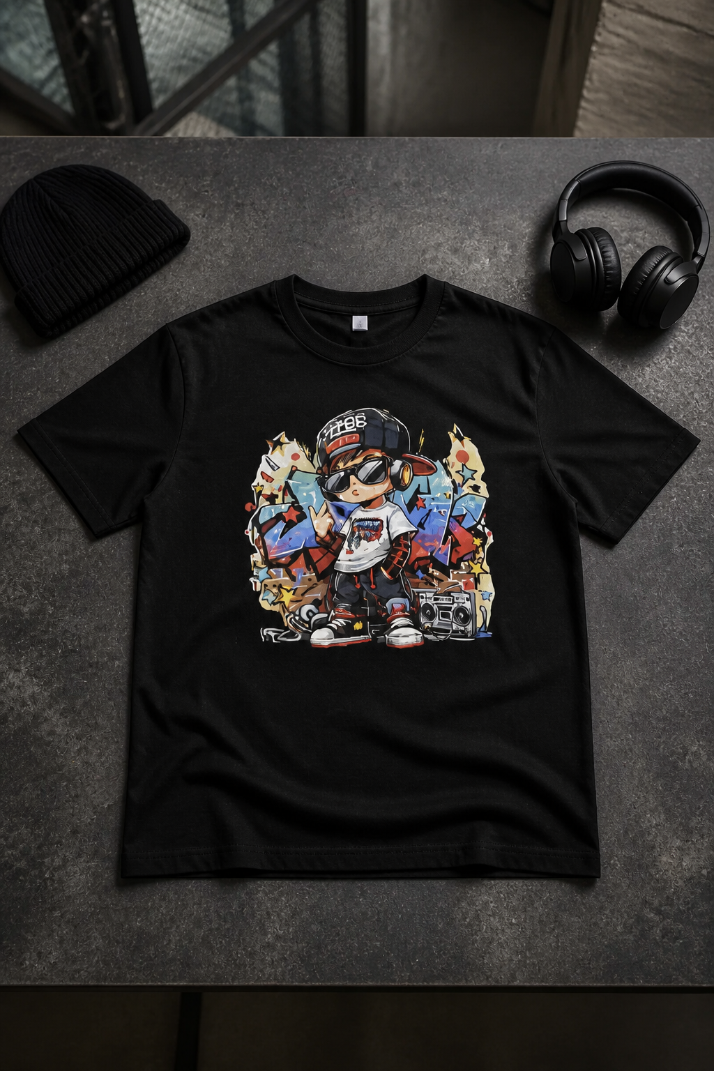SixSeven T-shirt met Grafitti print