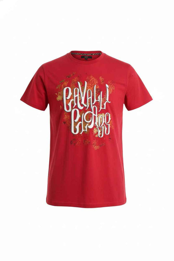T-shirt Cavalli Class RedRose