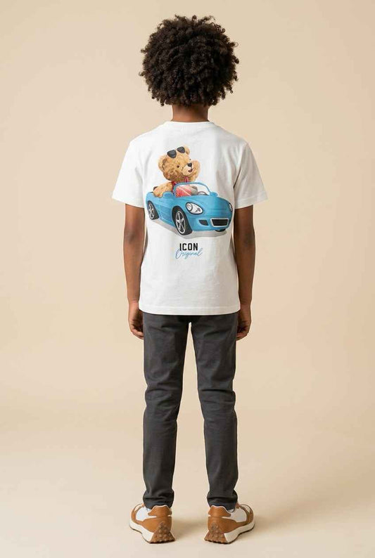 ICON T-shirt Blauwe auto