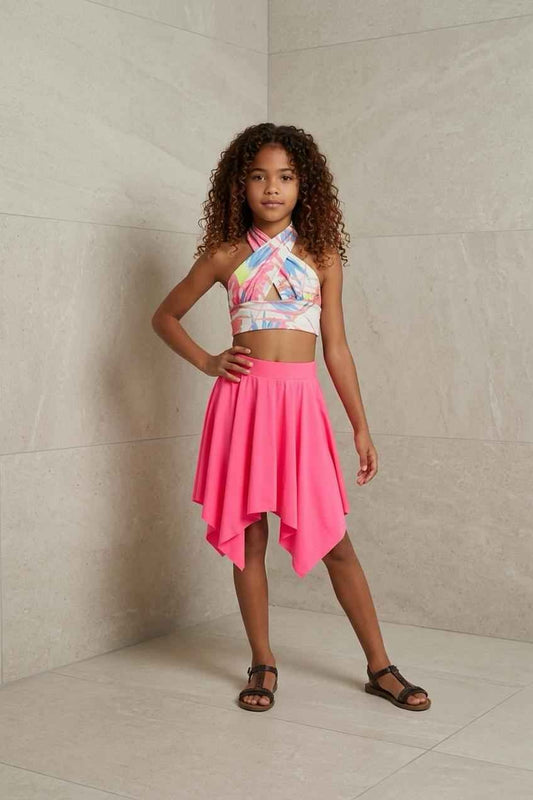 Croptop Bloemen met Rok