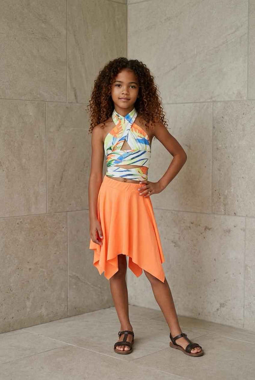 Croptop Bloemen met Rok