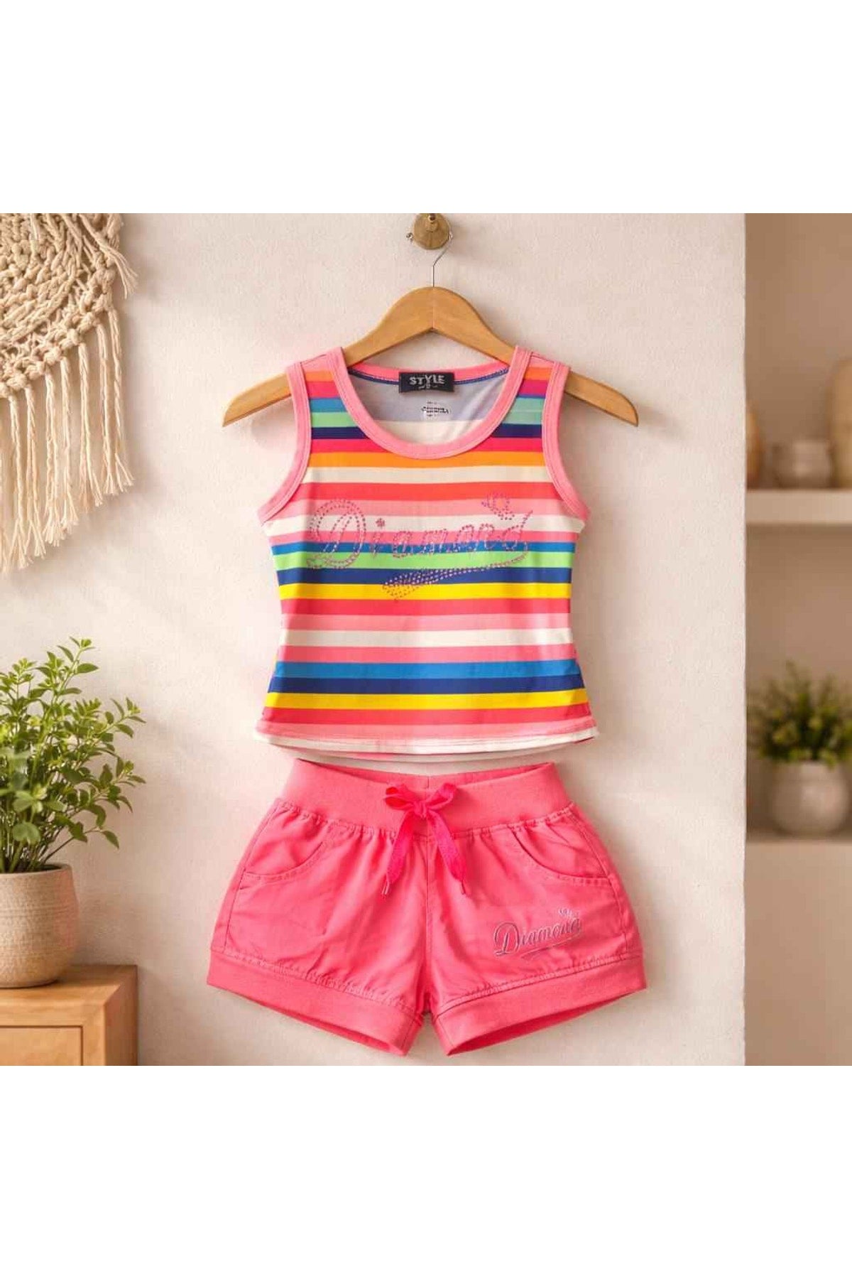 Summerset Diamond & Stripes - Geel/Wit