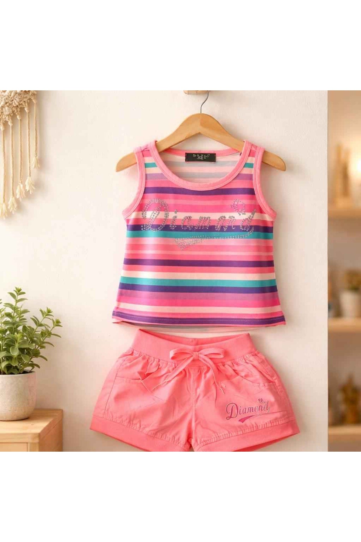 Summerset Diamond & Stripes - Geel/Wit