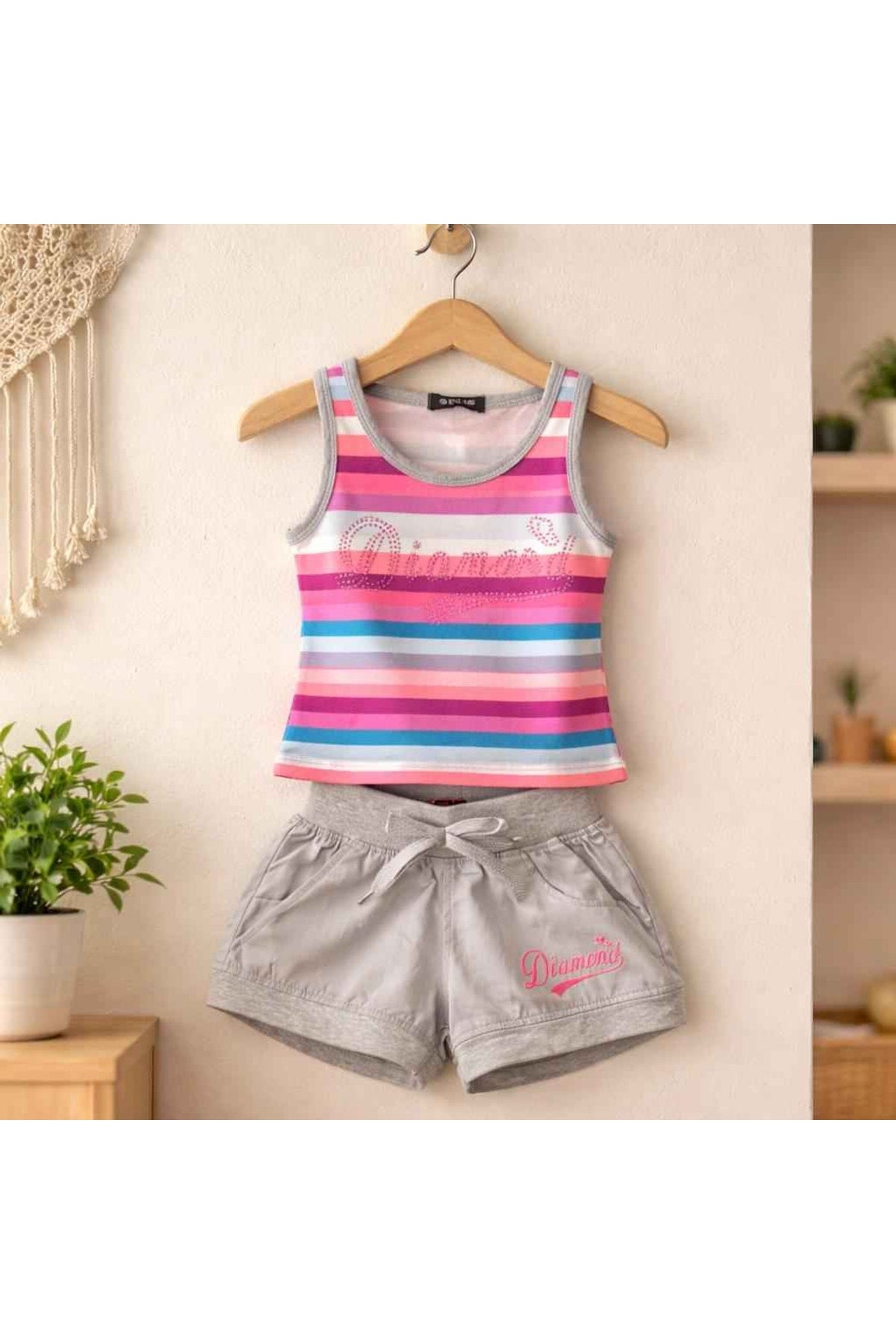 Summerset Diamond & Stripes - Geel/Wit