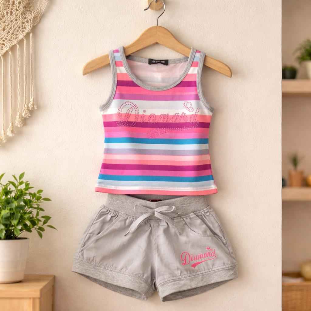 Summerset Diamond & Stripes - Geel/Wit