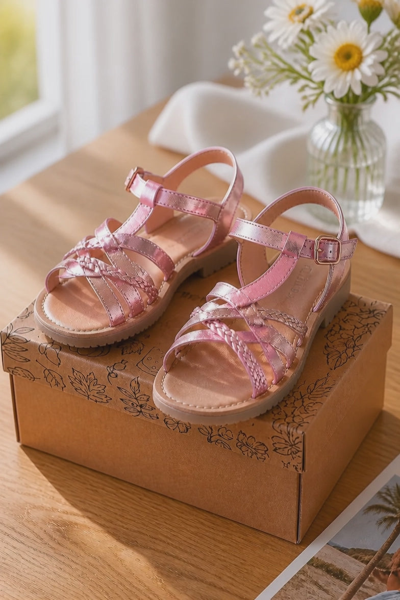 Roze sandalen